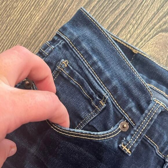 Lucky Brand Brooklyn Skinny Jeans Low Rise Denim Stretch Dark Wash Blue Sz 4/27 - Picture 6 of 12